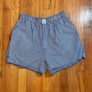 Navy Blue Striped Boxer Shorts